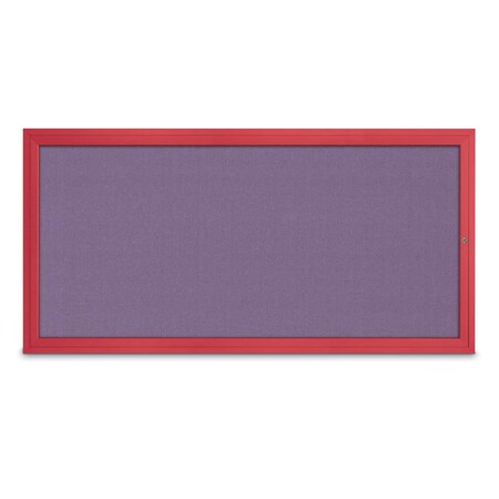 Slim Enclosed Corkboard, 24x36, Black Alum Frame/Pearl